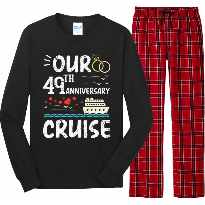 49th Anniversary Cruise Trip Wedding Husband Wife Couple Long Sleeve Pajama Set