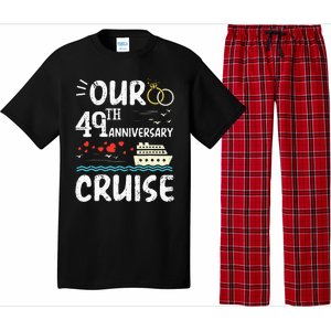 49th Anniversary Cruise Trip Wedding Husband Wife Couple Pajama Set