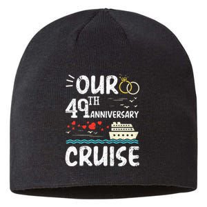 49th Anniversary Cruise Trip Wedding Husband Wife Couple Sustainable Beanie