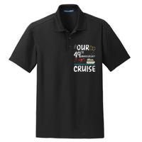 49th Anniversary Cruise Trip Wedding Husband Wife Couple Dry Zone Grid Polo