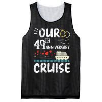 49th Anniversary Cruise Trip Wedding Husband Wife Couple Mesh Reversible Basketball Jersey Tank