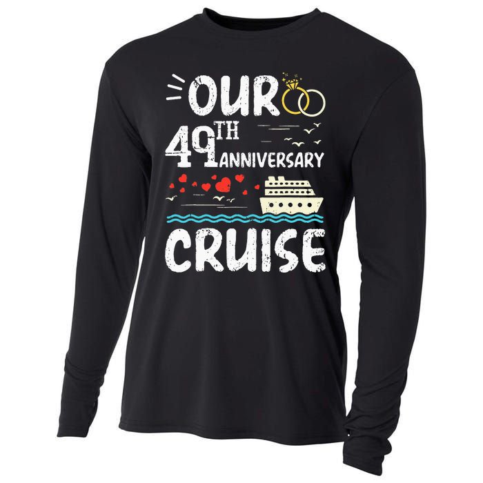 49th Anniversary Cruise Trip Wedding Husband Wife Couple Cooling Performance Long Sleeve Crew