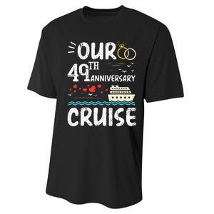 49th Anniversary Cruise Trip Wedding Husband Wife Couple Performance Sprint T-Shirt