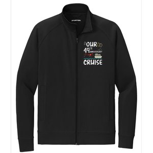 49th Anniversary Cruise Trip Wedding Husband Wife Couple Stretch Full-Zip Cadet Jacket