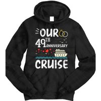 49th Anniversary Cruise Trip Wedding Husband Wife Couple Tie Dye Hoodie