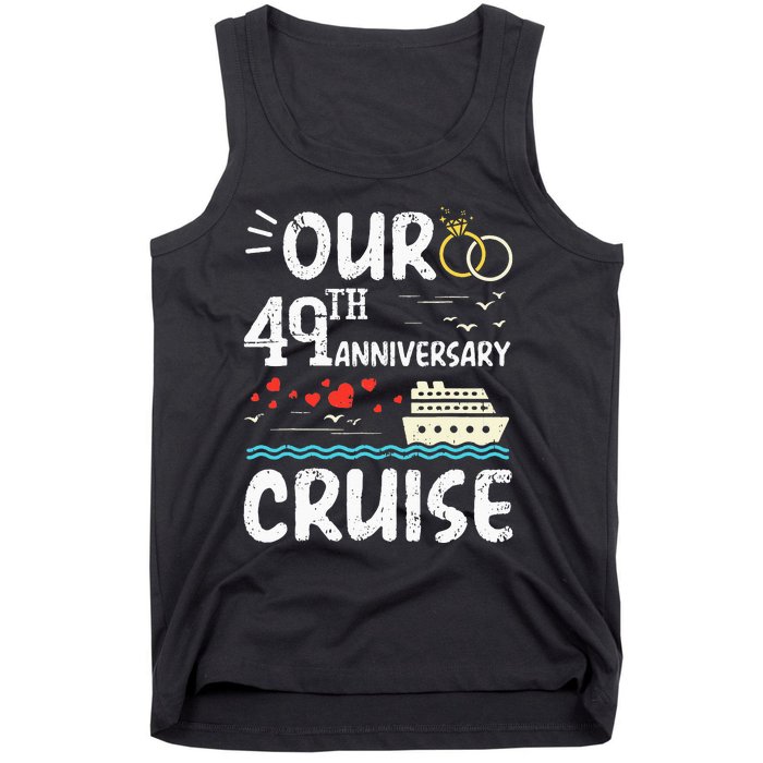 49th Anniversary Cruise Trip Wedding Husband Wife Couple Tank Top