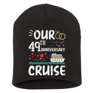 49th Anniversary Cruise Trip Wedding Husband Wife Couple Short Acrylic Beanie