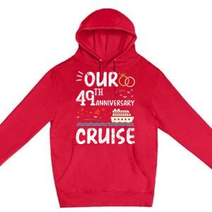 49th Anniversary Cruise Trip Wedding Husband Wife Couple Premium Pullover Hoodie