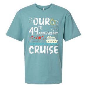 49th Anniversary Cruise Trip Wedding Husband Wife Couple Sueded Cloud Jersey T-Shirt