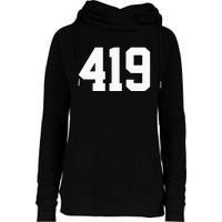 419 Area Code Toledo Sylvania Mansfield Lima Findlay Ohio Womens Funnel Neck Pullover Hood