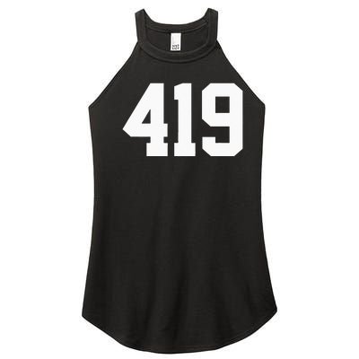 419 Area Code Toledo Sylvania Mansfield Lima Findlay Ohio Women's Perfect Tri Rocker Tank