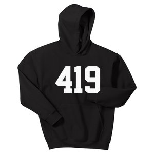 419 Area Code Toledo Sylvania Mansfield Lima Findlay Ohio Kids Hoodie