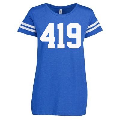 419 Area Code Toledo Sylvania Mansfield Lima Findlay Ohio Enza Ladies Jersey Football T-Shirt