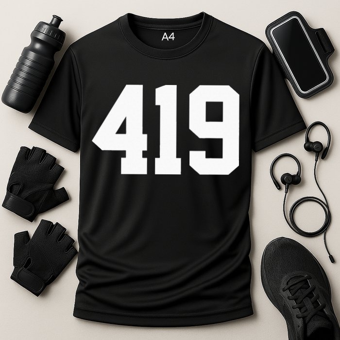 419 Area Code Toledo Sylvania Mansfield Lima Findlay Ohio Performance Shirt