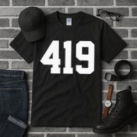 419 Area Code Toledo Sylvania Mansfield Lima Findlay Ohio Tall T-Shirt