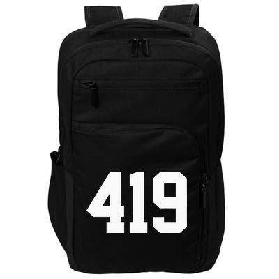 419 Area Code Toledo Sylvania Mansfield Lima Findlay Ohio Impact Tech Backpack