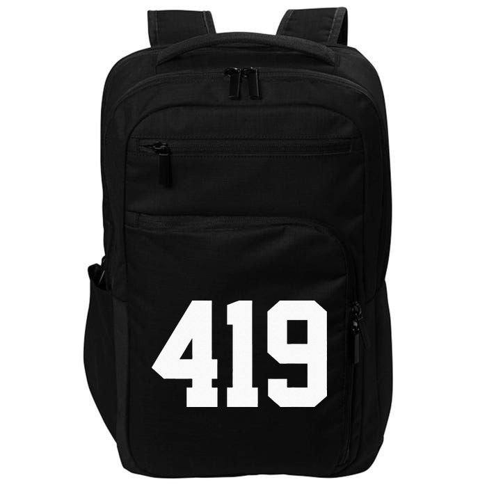 419 Area Code Toledo Sylvania Mansfield Lima Findlay Ohio Impact Tech Backpack