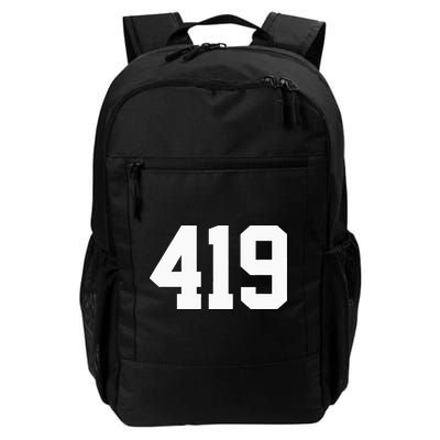 419 Area Code Toledo Sylvania Mansfield Lima Findlay Ohio Backpack