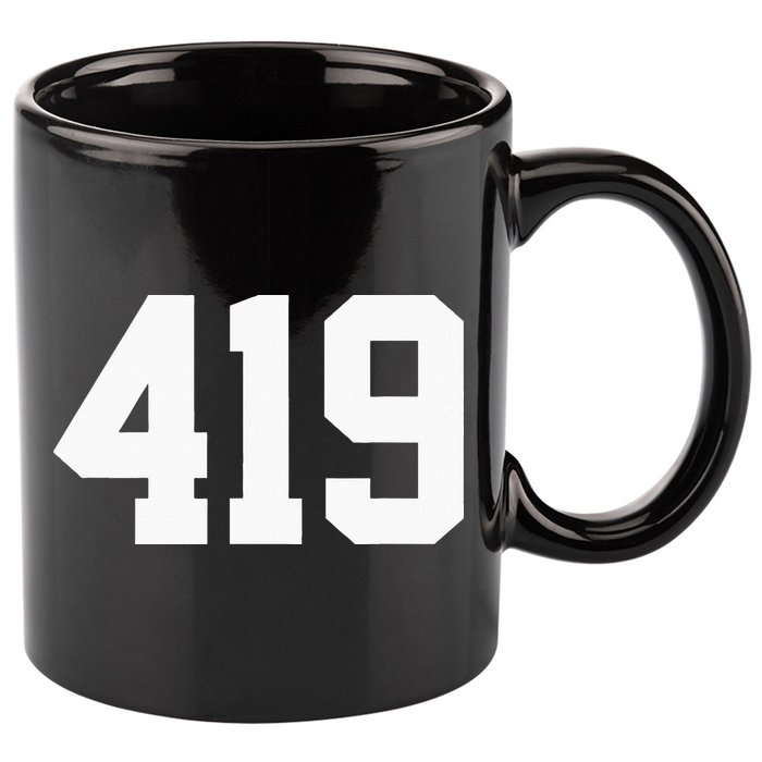 419 Area Code Toledo Sylvania Mansfield Lima Findlay Ohio 11oz C Handle Ceramic Mug