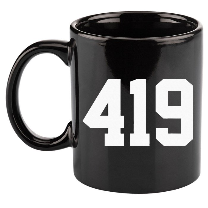 419 Area Code Toledo Sylvania Mansfield Lima Findlay Ohio 11oz C Handle Ceramic Mug