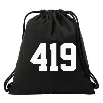 419 Area Code Toledo Sylvania Mansfield Lima Findlay Ohio Drawstring Bag