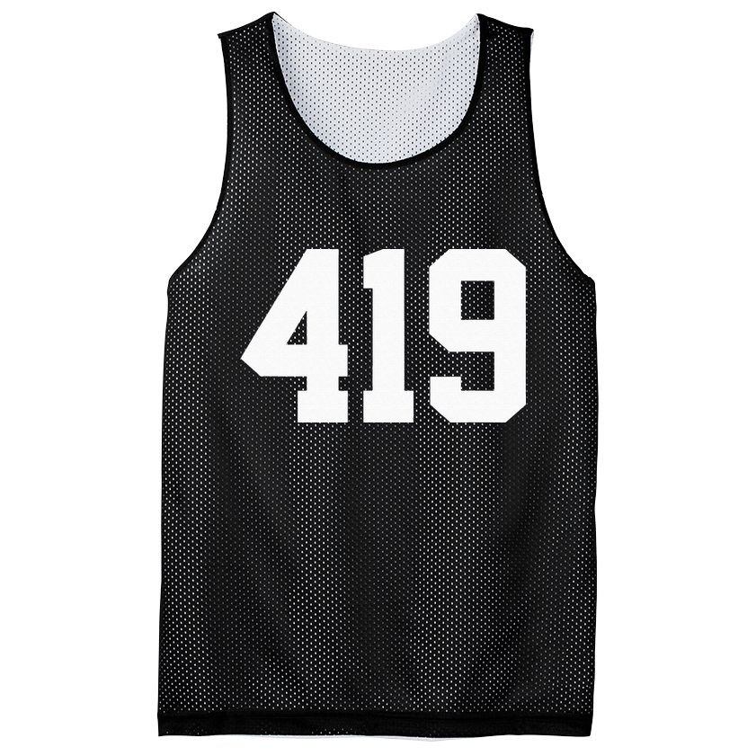 419 Area Code Toledo Sylvania Mansfield Lima Findlay Ohio Mesh Reversible Basketball Jersey Tank