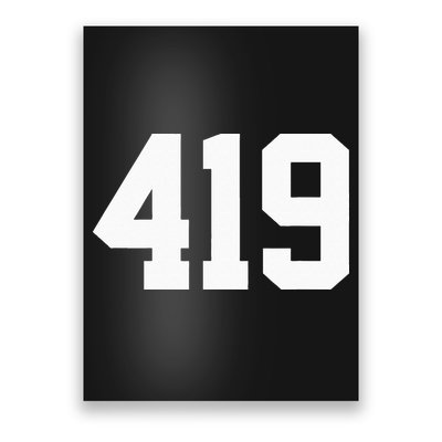 419 Area Code Toledo Sylvania Mansfield Lima Findlay Ohio Poster