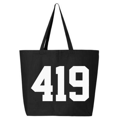 419 Area Code Toledo Sylvania Mansfield Lima Findlay Ohio 25L Jumbo Tote