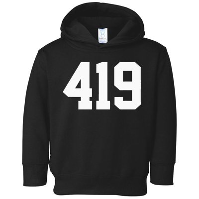 419 Area Code Toledo Sylvania Mansfield Lima Findlay Ohio Toddler Hoodie