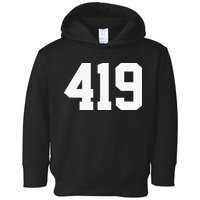 419 Area Code Toledo Sylvania Mansfield Lima Findlay Ohio Toddler Hoodie