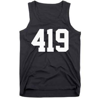 419 Area Code Toledo Sylvania Mansfield Lima Findlay Ohio Tank Top