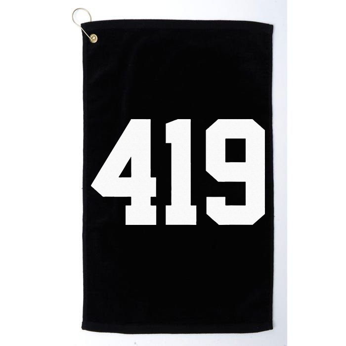 419 Area Code Toledo Sylvania Mansfield Lima Findlay Ohio Golf Towel