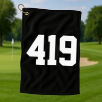 419 Area Code Toledo Sylvania Mansfield Lima Findlay Ohio Golf Towel