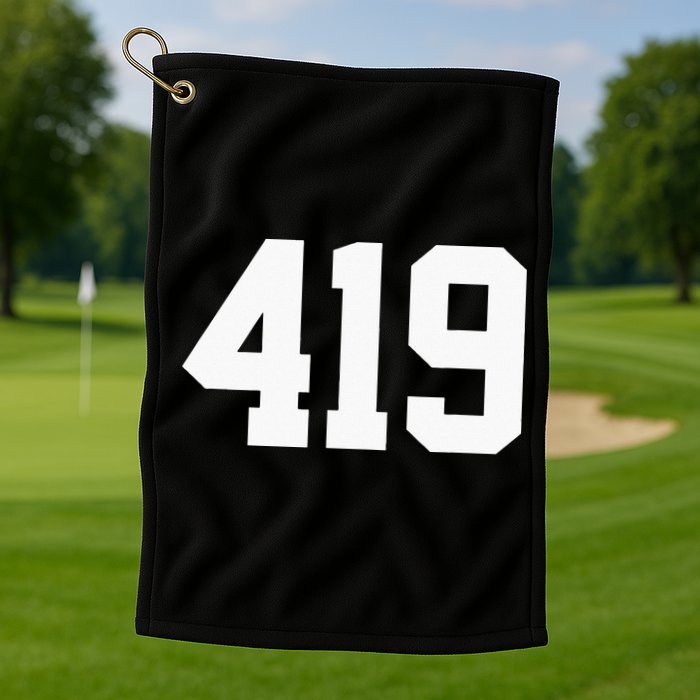 419 Area Code Toledo Sylvania Mansfield Lima Findlay Ohio Golf Towel