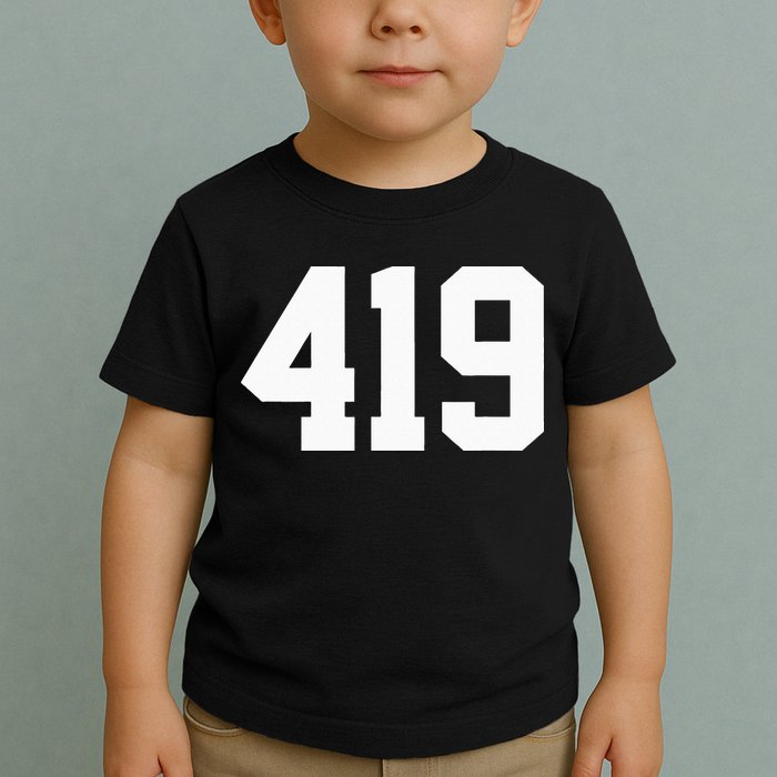 419 Area Code Toledo Sylvania Mansfield Lima Findlay Ohio Toddler T-Shirt