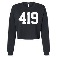419 Area Code Toledo Sylvania Mansfield Lima Findlay Ohio Cropped Pullover Crew