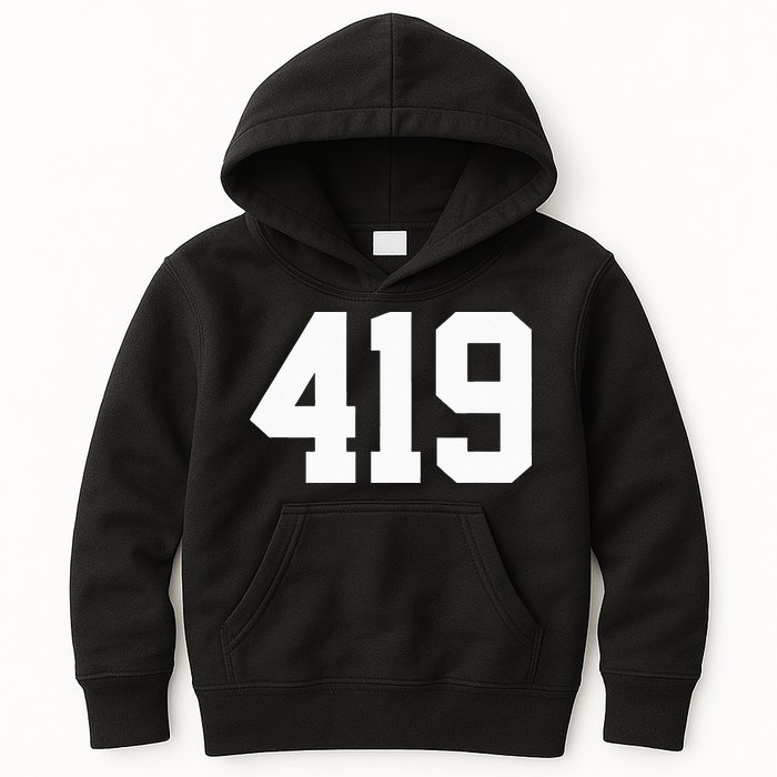 419 Area Code Toledo Sylvania Mansfield Lima Findlay Ohio Kids Hoodie