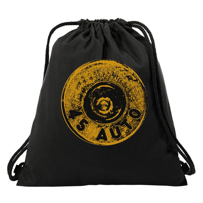 45 Acp Cartridge Bottom, Big Bore Ammo Drawstring Bag