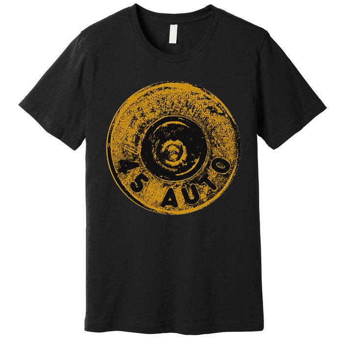 45 Acp Cartridge Bottom, Big Bore Ammo Premium T-Shirt