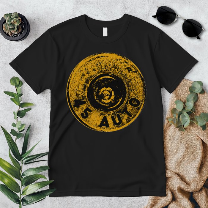 45 Acp Cartridge Bottom, Big Bore Ammo Premium T-Shirt