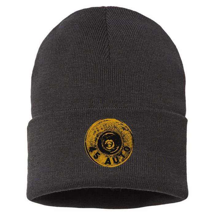 45 Acp Cartridge Bottom, Big Bore Ammo Sustainable Knit Beanie