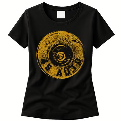 45 Acp Cartridge Bottom, Big Bore Ammo Womens T-Shirt