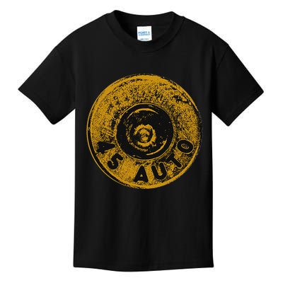 45 Acp Cartridge Bottom, Big Bore Ammo Kids T-Shirt
