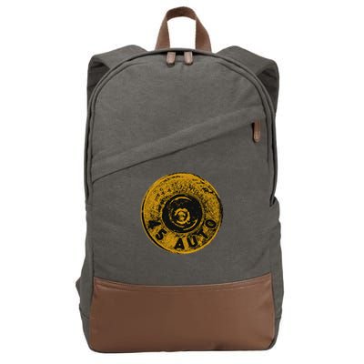 45 Acp Cartridge Bottom, Big Bore Ammo Cotton Canvas Backpack
