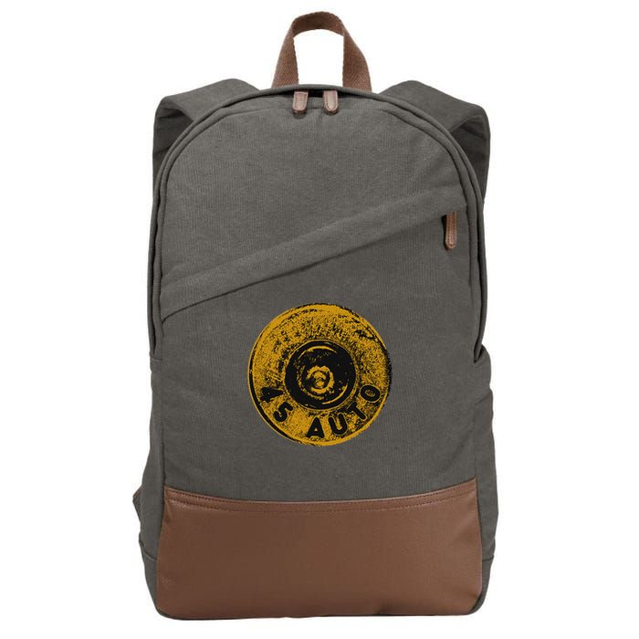 45 Acp Cartridge Bottom, Big Bore Ammo Cotton Canvas Backpack