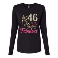 46 And Fabulous Funny 46th Birthday Cute Gift Beautiful Fun Womens Cotton Relaxed Long Sleeve T-Shirt