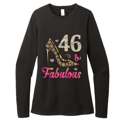 46 And Fabulous Funny 46th Birthday Cute Gift Beautiful Fun Womens CVC Long Sleeve Shirt