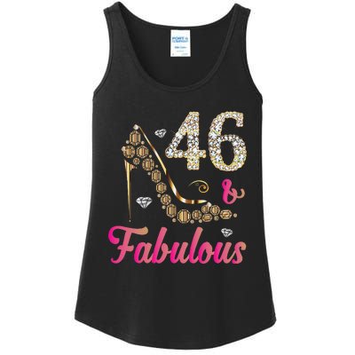 46 And Fabulous Funny 46th Birthday Cute Gift Beautiful Fun Ladies Essential Tank