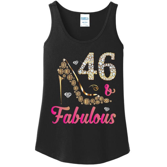 46 And Fabulous Funny 46th Birthday Cute Gift Beautiful Fun Ladies Essential Tank