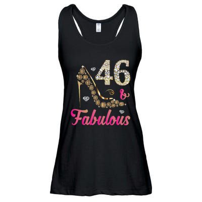 46 And Fabulous Funny 46th Birthday Cute Gift Beautiful Fun Ladies Essential Flowy Tank